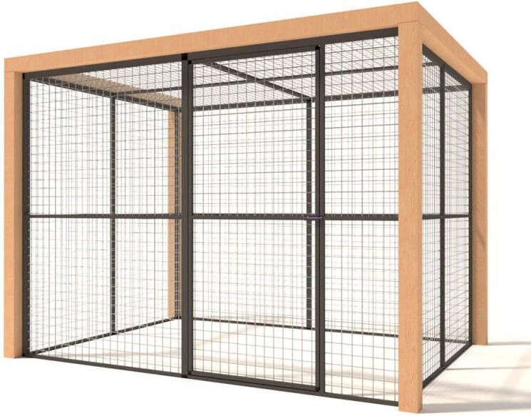 Glorenza Olivia Kattenren Aluminium Antraciet 260x190x187 cm