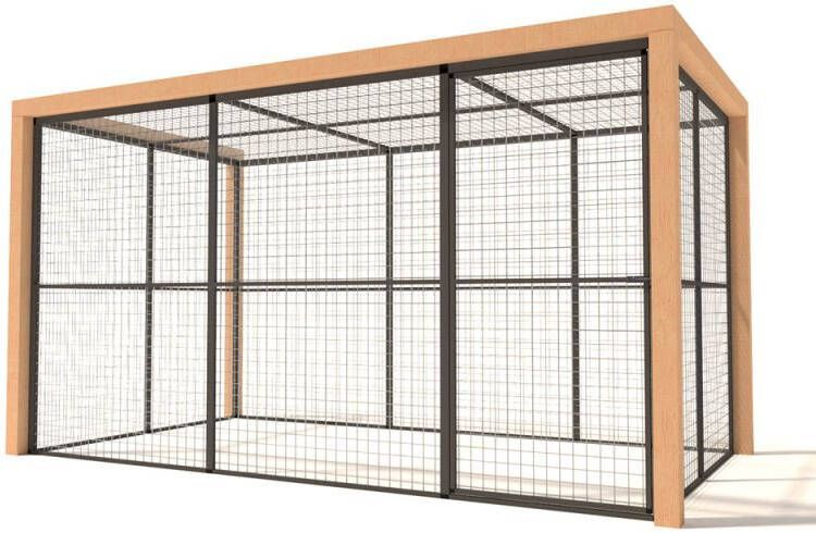 Glorenza Olivia Kattenren Aluminium Antraciet 345x190x187 cm