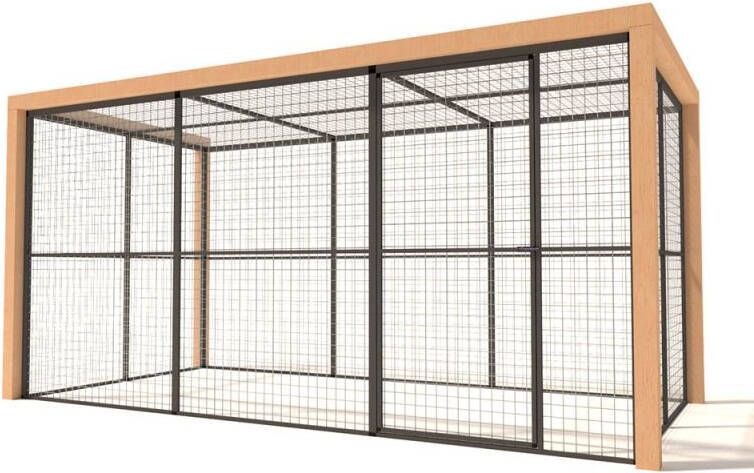 Glorenza Olivia Kattenren Aluminium Antraciet 380x190x187 cm
