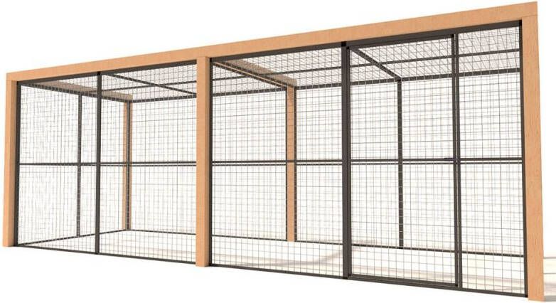 Glorenza Olivia Kattenren Aluminium Antraciet 510x190x187 cm