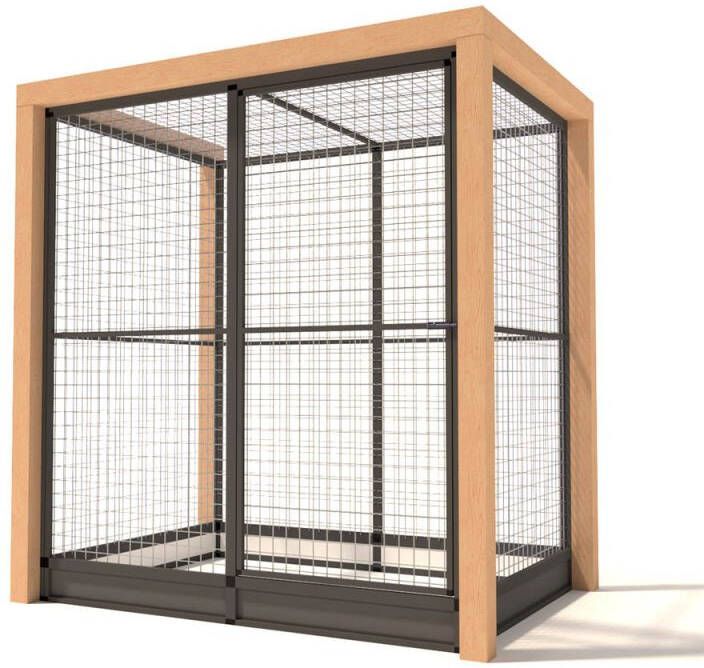 Glorenza Valentijn Kattenren Aluminium Antraciet 193x135x202 cm