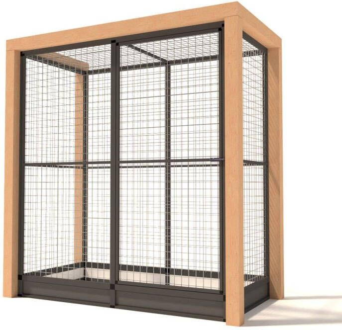 Glorenza Valentijn Kattenren Aluminium Antraciet 193x99x202 cm