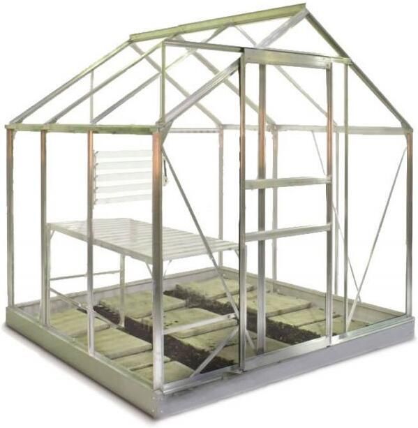 Halls Popular 66 Tuinkas Zilver 195x193x196 cm Veiligheidsglas - Foto 4