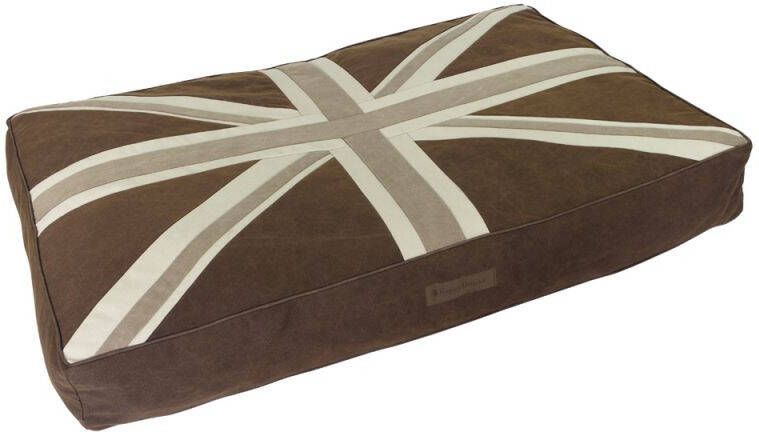 Happy-House Blokkussen Vlag Hondenkussen Bruin 125x80x15 cm Groot