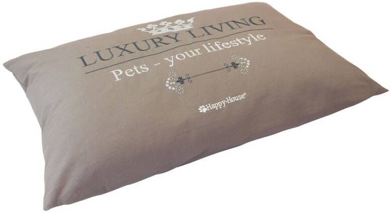 Happy-House Luxury Living Hondenkussen Taupe 92x60 cm Middel