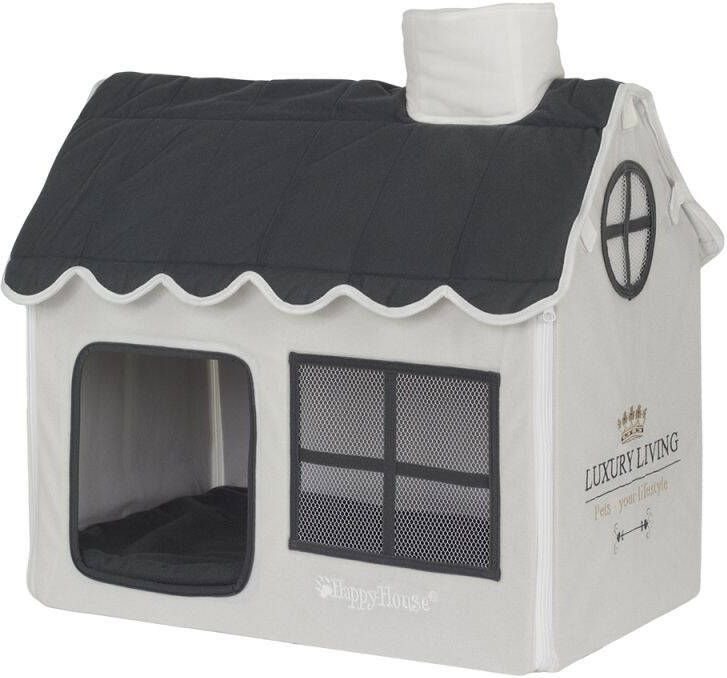 Happy-House Villa Luxury Living Hondenkussen Offwhite Grij 52x36x49 cm Klein