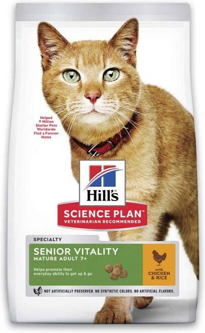 Hills Hill's Adult 7+ Youthful Vitality Kattenvoer Kip 1 5 kg