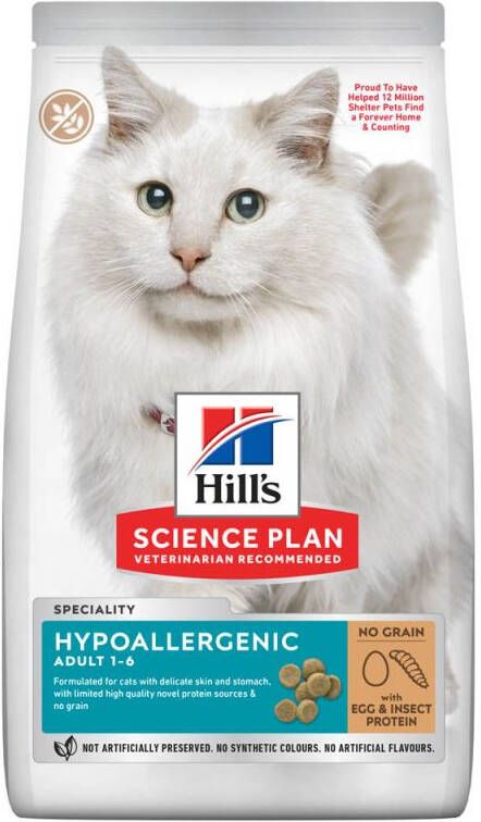 Hills Hill's hypoallergeen Ei en insect Kattenvoer 1 5 kg