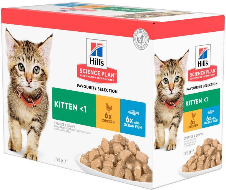 Hills Hill's Kitten Kattenvoer Kip Vis 0 012 kg