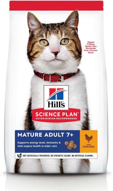 Hills Hill's Mature Kattenvoer Kip 1 5 kg