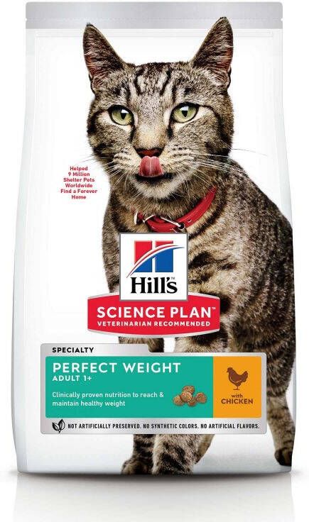 Hills Hill's Perfect Weight Kattenvoer Kip 1 5 kg