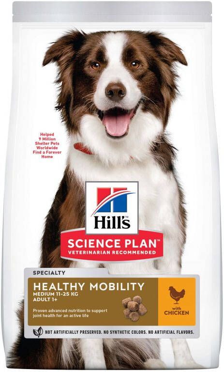 Hills Hill's Science Plan Adult Healty Mobility Medium Hondenvoer Kip 12 kg