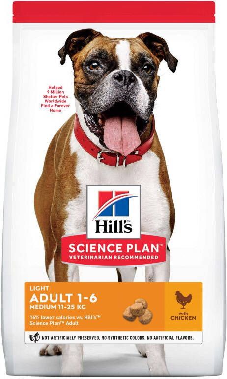 Hills Hill's Science Plan Adult Light Hondenvoer Kip 12 kg