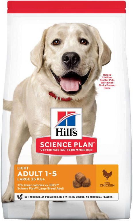 Hills Hill's Science Plan Adult Light Large breed Hondenvoer Kip 12 kg