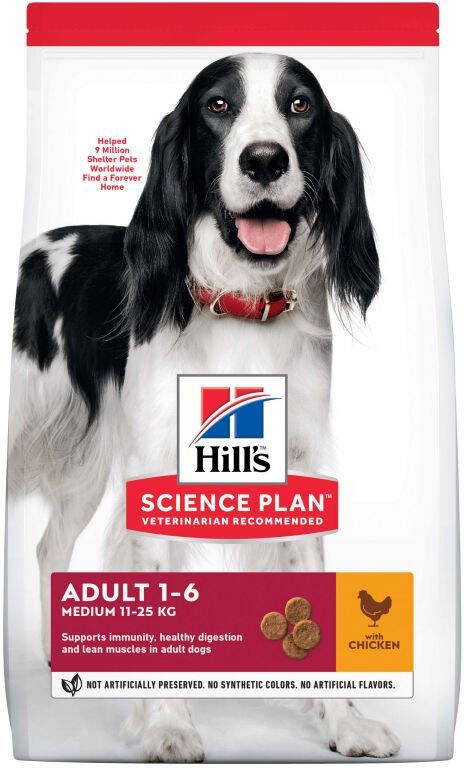 Hills Hill's Science Plan Adult Medium Hondenvoer Kip 12 kg