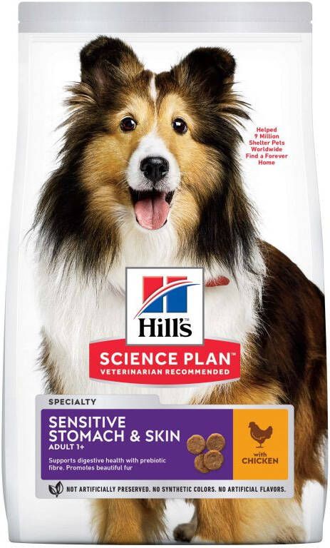 Hills Hill's Science Plan Adult Sensitive Stomach & Skin Hondenvoer Kip 12 kg