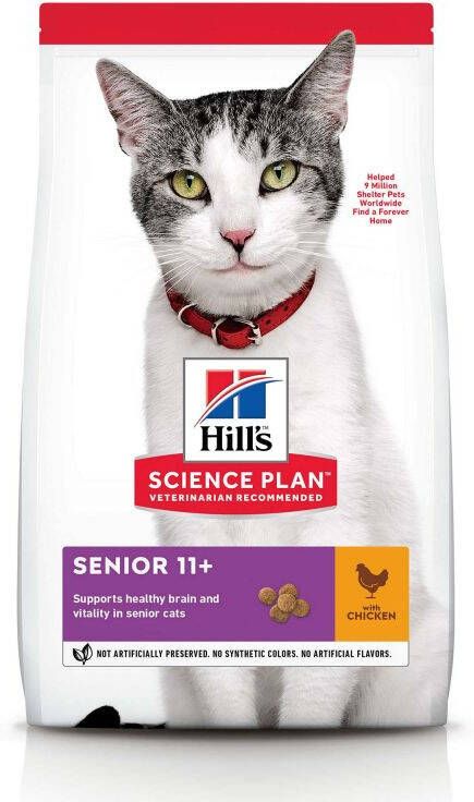 Hills Hill's Senior 11+ Kattenvoer Kip 1 5 kg