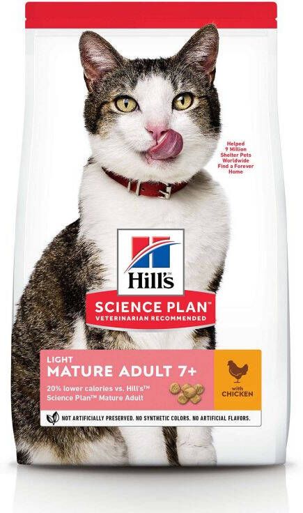 Hills Hill's Senior Light Mature Adult Light Kattenvoer Kip 1 5 kg