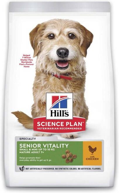 Hills Hill's Senior Vitality Small Mini Hondenvoer Kip 1 5 kg