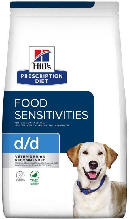 Hill's PD Food Sensitivities Hondenvoer Eend Rijst 4 kg