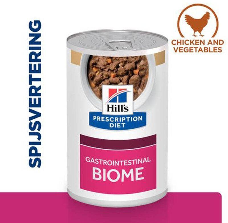 Hill's PD Hill's Prescription Diet Gastrointestinal BIOME Hondenvoer Kip Groente 354 gram