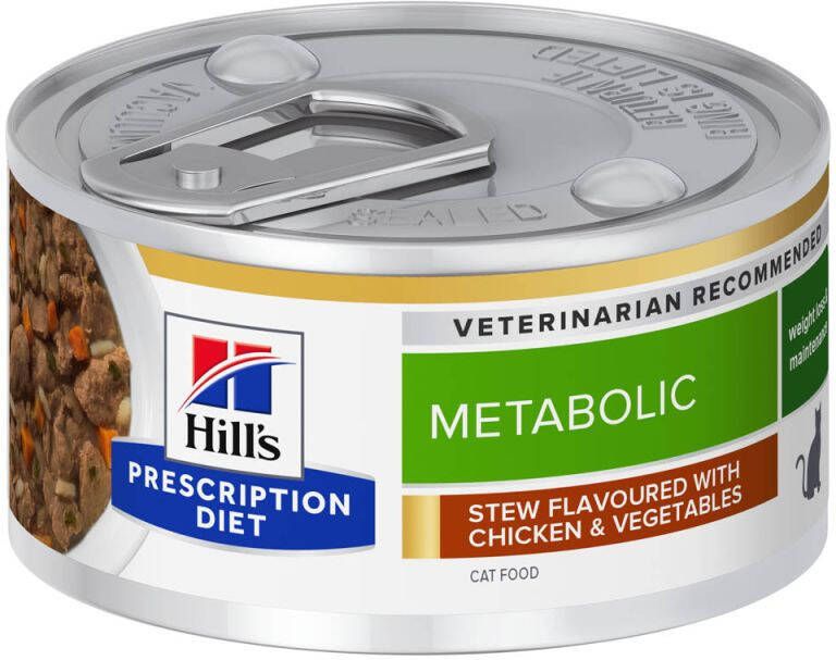 Hill's PD Metabolic Weight Loss & Maintenance Kattenvoer Kip Groente 82 gram