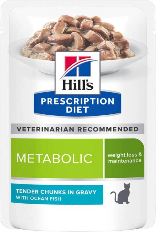 Hill's PD Metabolic Weight Loss & Maintenance Kattenvoer Witvis 85 gram