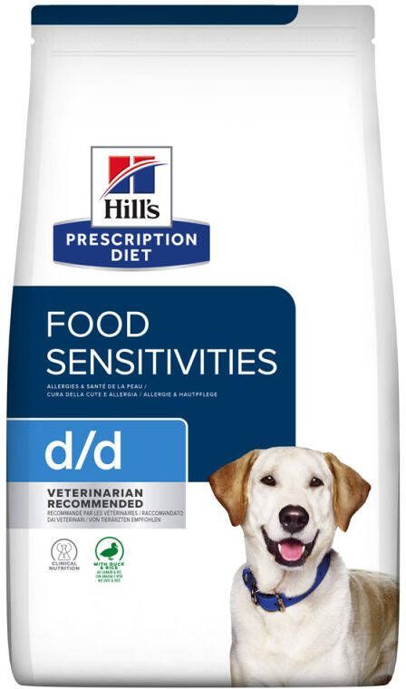 Hill's PD Prescription Diet D D Hondenvoer veterinair Eend Rijst 12 kg