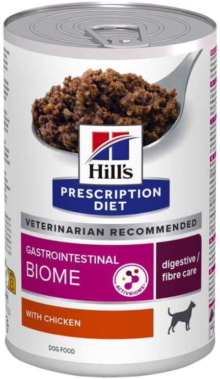 Hill's PD Prescription Diet Gastrointestinal Biome Digestive Care Hondenvoer veterinair Kip 370 gram