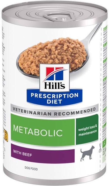 Hill's PD Prescription Diet Metabolic Weight Management Hondenvoer veterinair Rund 370 gram