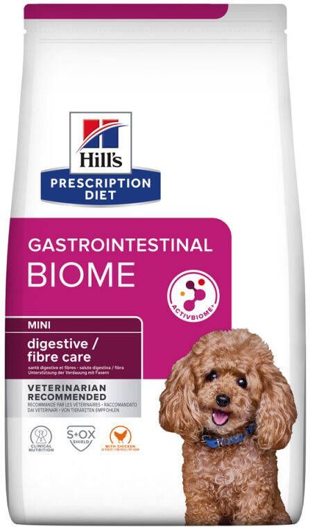 Hill's PD Prescription Diet Mini Gastrointestinal Biome Digestive Care Hondenvoer veterinair Kip 3 kg