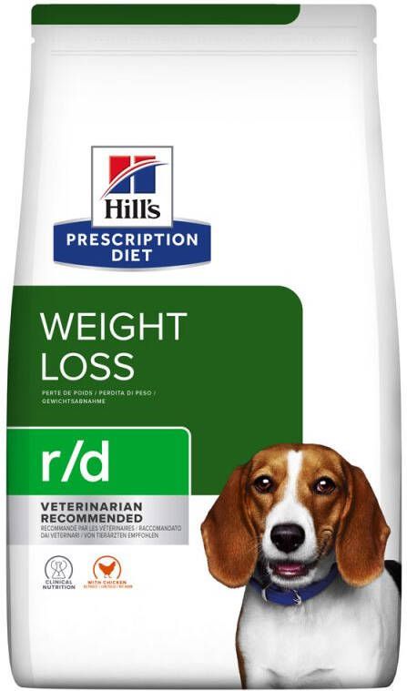 Hill's PD Prescription Diet r d Weight Reduction Hondenvoer veterinair Kip 10 kg