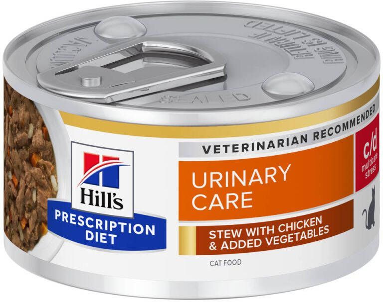 Hill's PD Urinary Care c d Multicare Stress Kattenvoer Kip Groente 82 gram