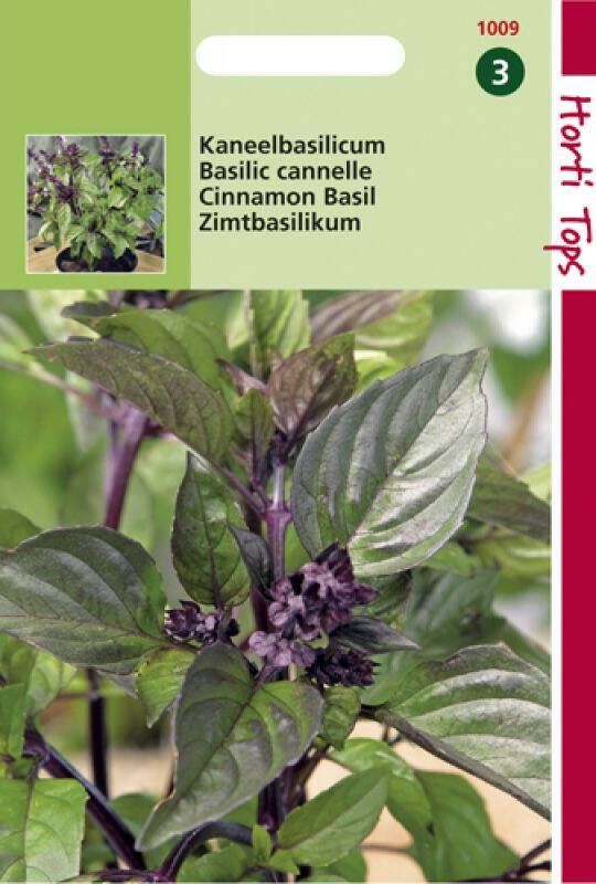 Hortitops Basilicum Ocimum basilicum purpurascens Kaneelsmaak Kruidenzaden 1 5 gram