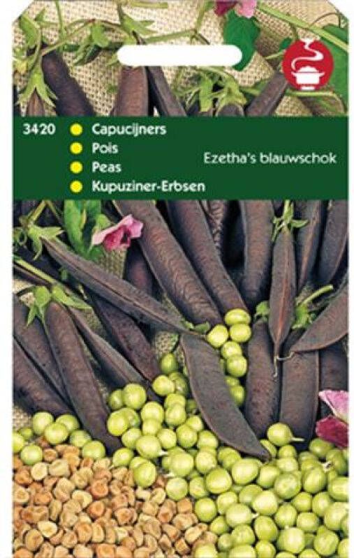 Hortitops Capucijners Pisum sativum Blauwschokkers Ras Ezetha Peulvruchten 100 gram