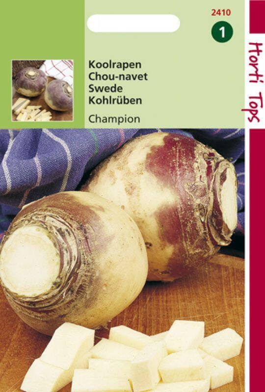 Hortitops Koolrapen Brassica napus var. nap. Champion Engelse Gele Roodkop Groentezaden 5 gram