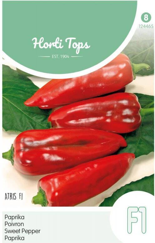 Hortitops Paprika Capsicum annuum Atris Hybride F1 (Rode Koehoorn) Paprika 8 stuks