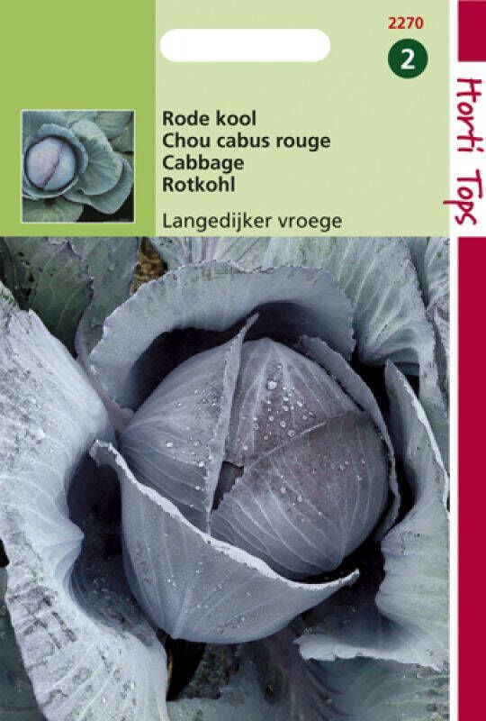 Hortitops Rode kool Brassica oleracea Langedijker Vroege (Zomer) Kool 2 gram