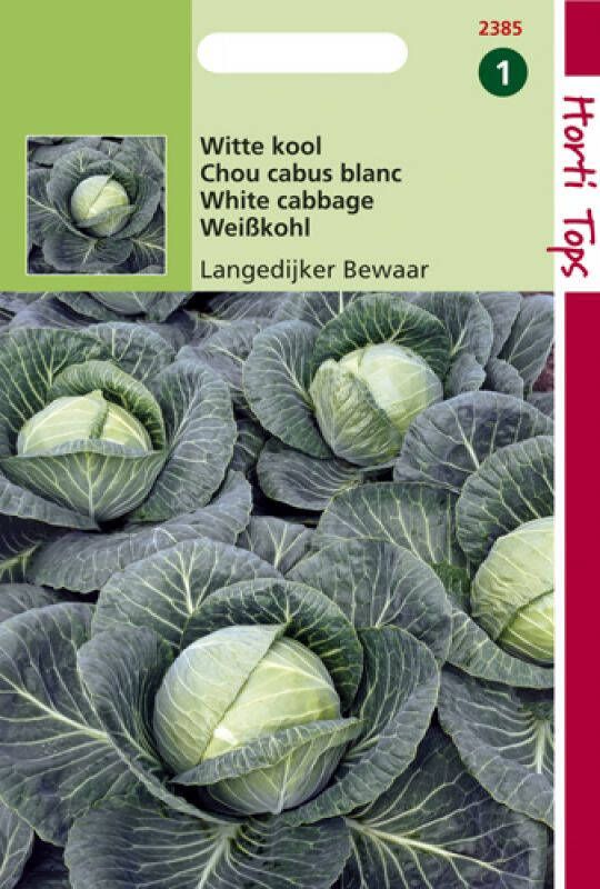 Hortitops Witte kool Brassica oleracea Langedijker Bewaar Groentezaden 2 gram