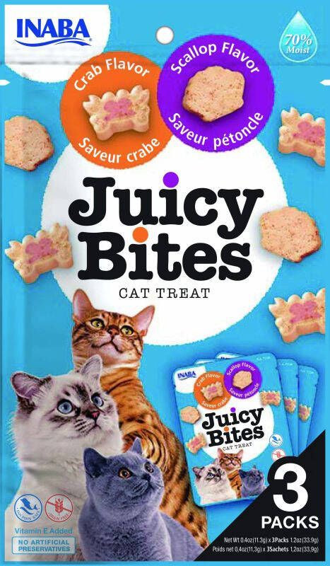 Inaba Juicy Bites Kattensnack Krab Sint-jakobsschelp 0 003 kg