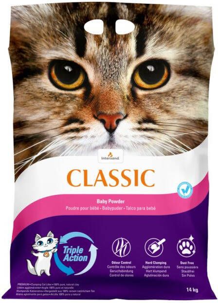 Intersand Classic Baby Powder Kattenbakvulling Fijn 14 kg