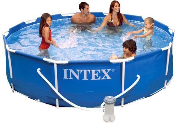 Intex Metalen Frame Zwembad Opzetzwembad Ø 305 x 76 cm Rond