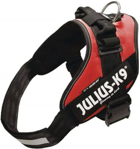 Dobeno Julius K9 Krachtharnas Idc 2-l-xl: 71-96 Cm 50 Mm Rood Voor Hond
