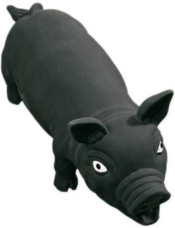 Karlie Varken Knuffel Hondenspeelgoed Zwart 33x9x11 cm