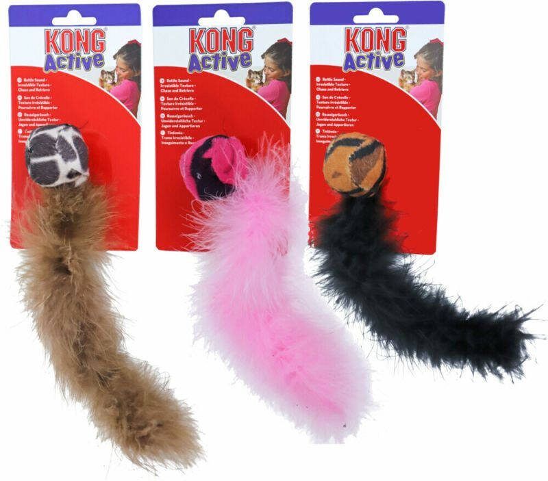 Kong Active Bal met staart Kattenspeeltje 22 cm