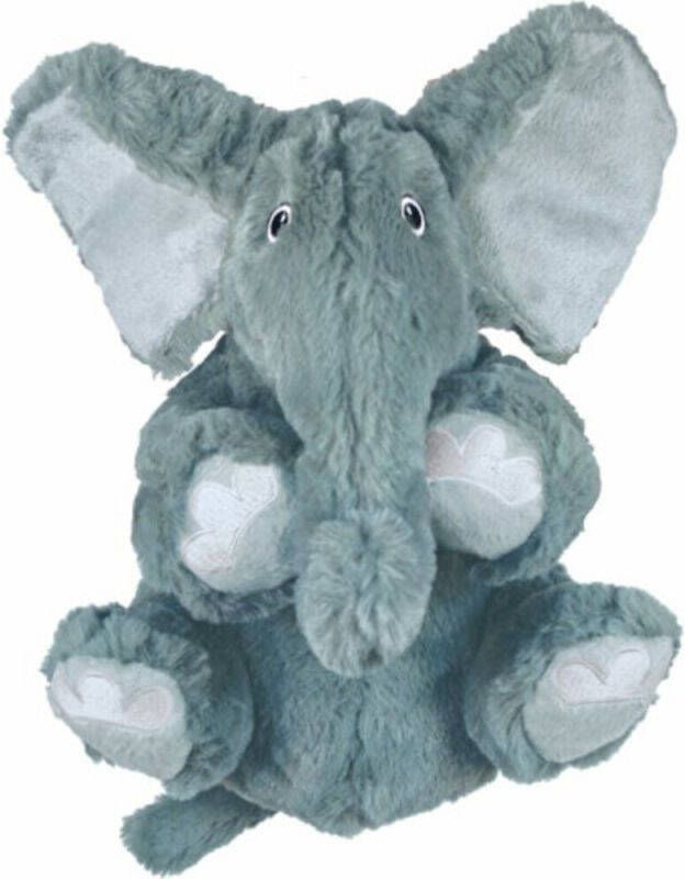 Kong Comfort Olifant Pluche Knuffel Hondenspeelgoed Grijs XS 16x14 cm