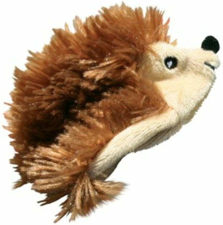 Kong Egel Pluche Kattenspeeltje Bruin 10 cm 1 stuk