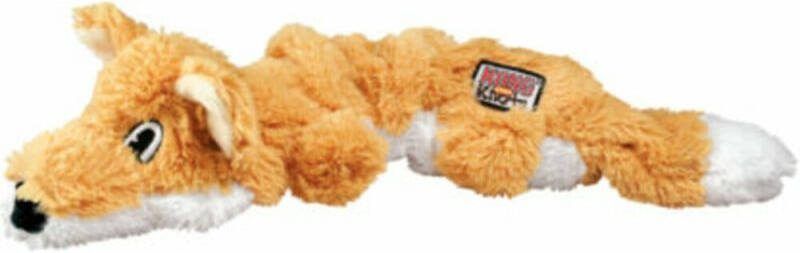 Kong Scrunch Knots Vos Knuffel Hondenspeelgoed Bruin M L 40 cm