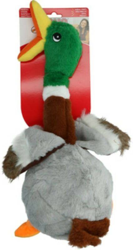Kong Shakers Honkers Eend Pluche Knuffel Hondenspeelgoed Multi color L 22x42 5x25 cm