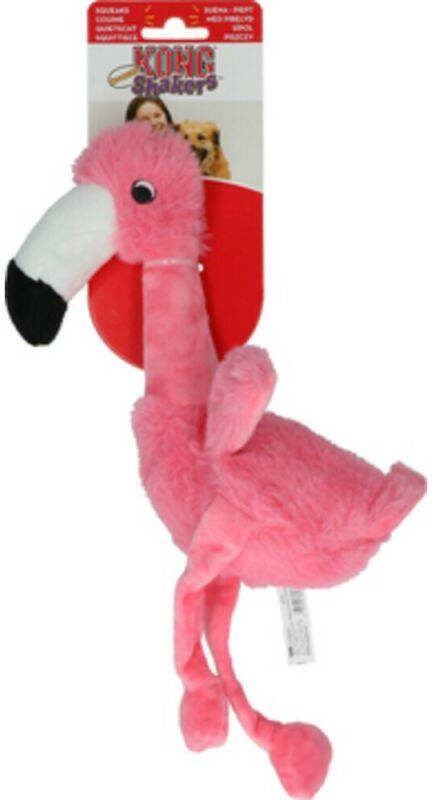 Kong Shakers Honkers Flamingo Knuffel Hondenspeelgoed Roze S 16x32x12 cm